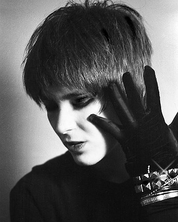 1986 b+w film Series                            "these leather studs have always brought me luck"