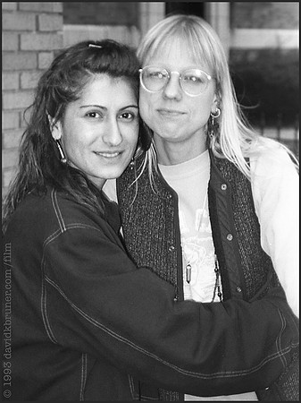 Shiva Saghafi w/ Julie 1993 b+w film