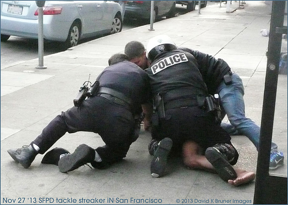 SFPD Tackle Naked Man